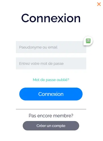 Connexion des membres du Fortune Clock Casino