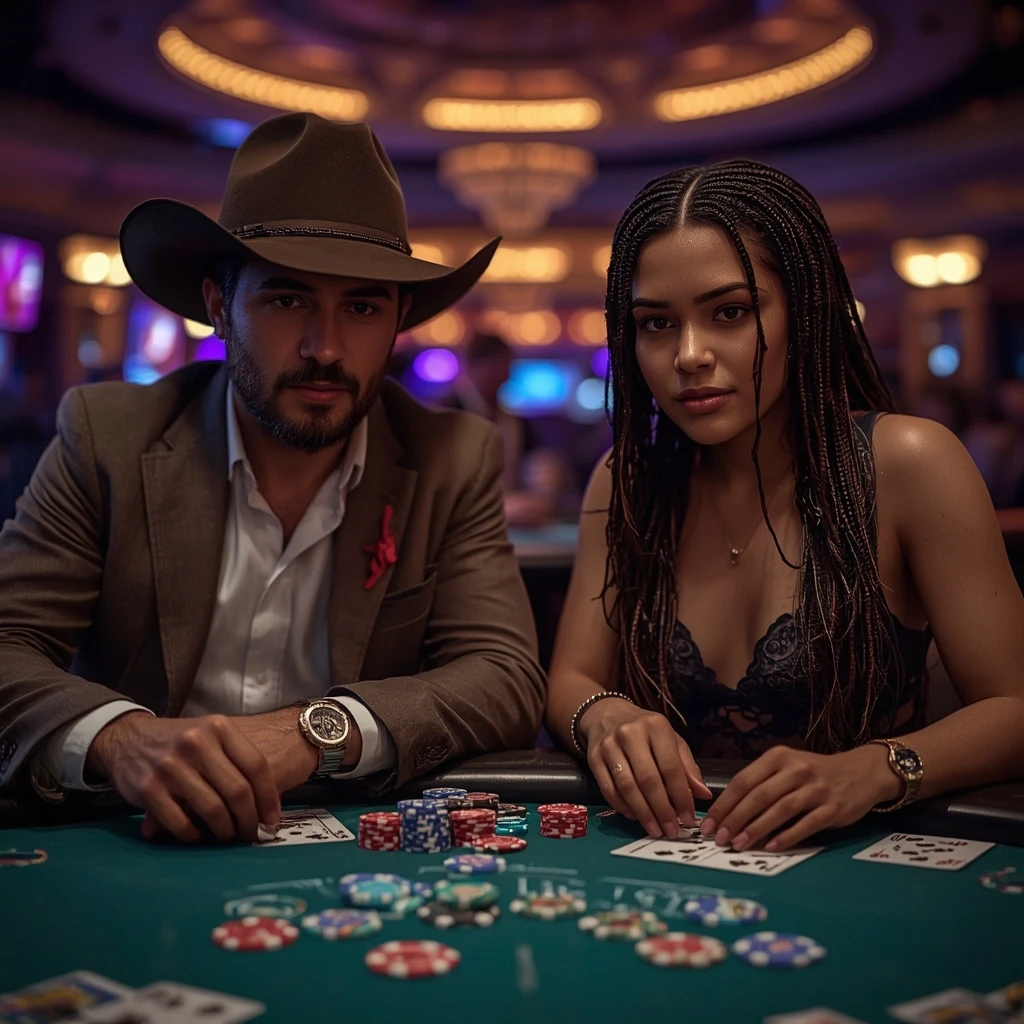photo de deux joueurs de poker FORTUNE CLOCK CASINO